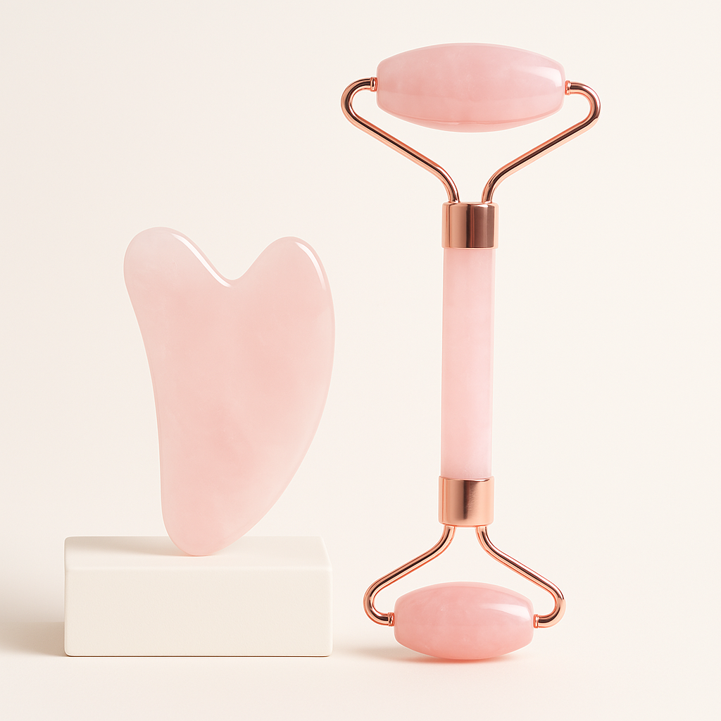 AuraSculpt™ Beauty Duo &nbsp;– Gua Sha &amp; Quartz Roller Set