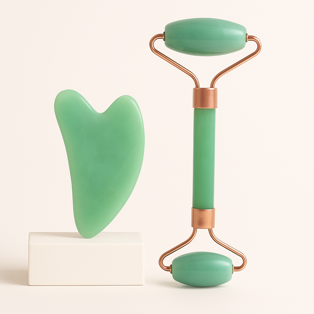 AuraSculpt™ Beauty Duo &nbsp;– Gua Sha &amp; Quartz Roller Set