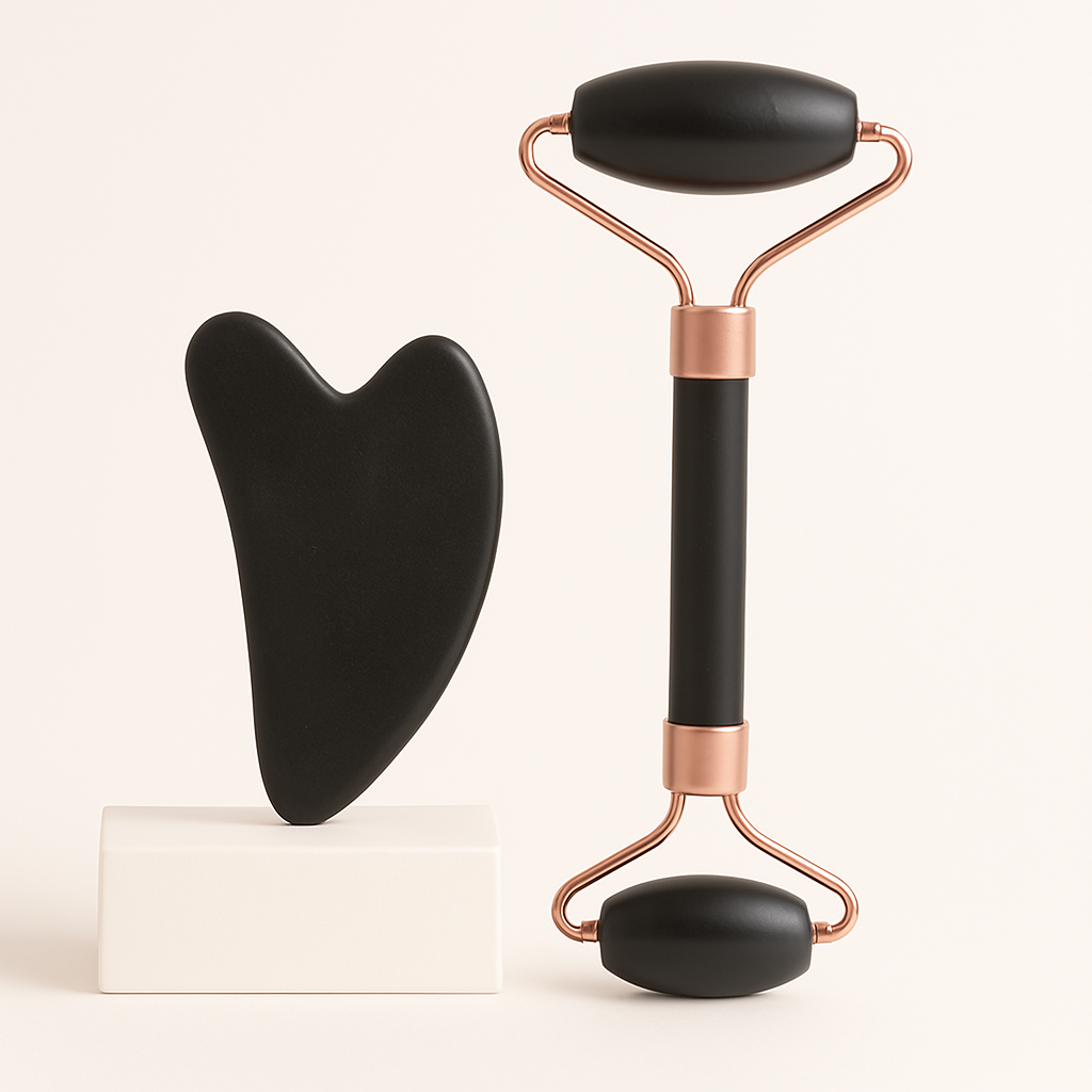 AuraSculpt™ Beauty Duo &nbsp;– Gua Sha &amp; Quartz Roller Set